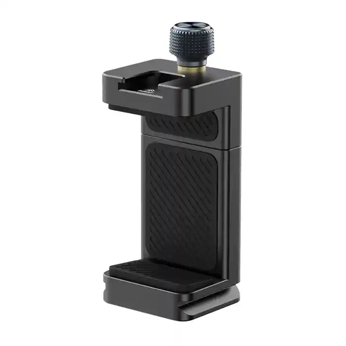 ULANZI MA33 Metal Phone Tripod Mount with Arca Port & 2 Cold Shoes, 360° Adjustable Smartphone Tripod Adapter Cell Phone Stand Holder